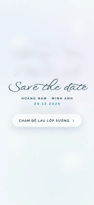 Bìa mẫu thiệp Gió Biển: lau lớp sương muối trên ô kính nhìn ra biển